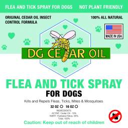 Flea and Tick Repellent Cedar Oil Spray for Dogs - 16 Ounce